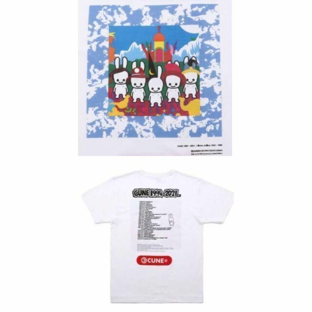 新品 cune キューン 27周年記念 Tシャツ XL お城 シリーズ 猫 犬