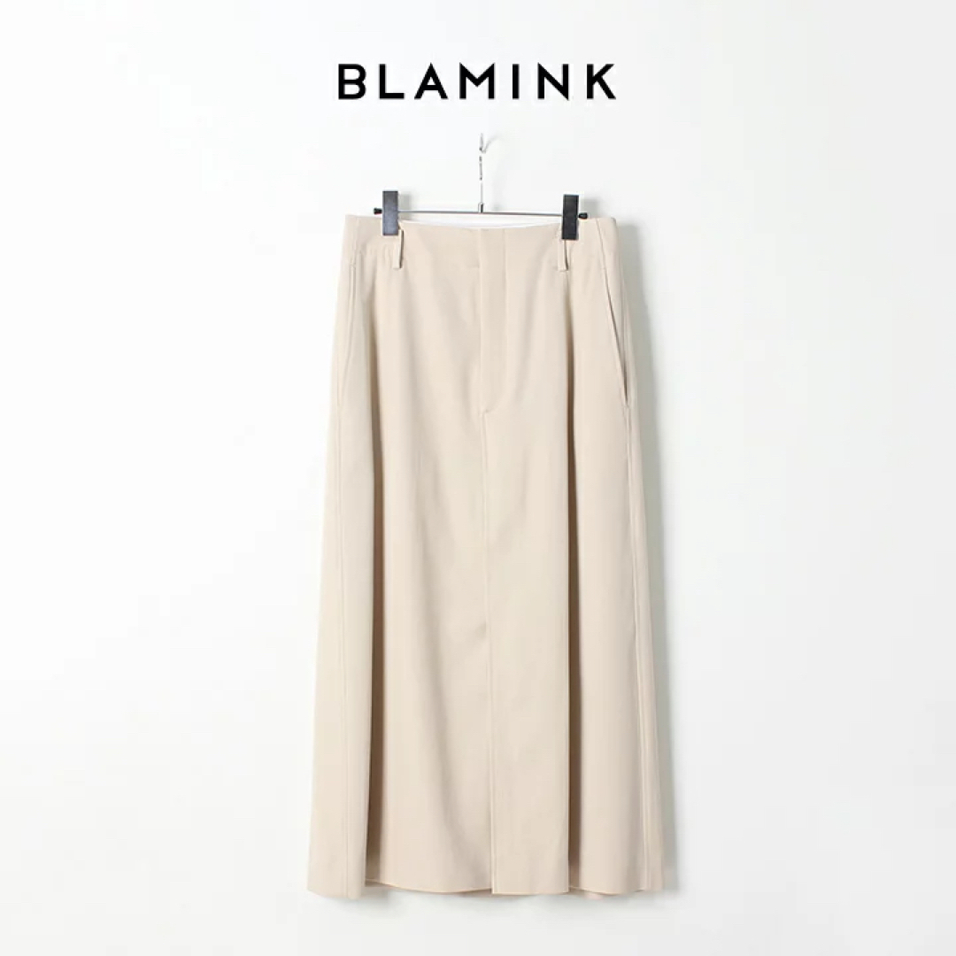 BLAMINK ブラミンク ウールコットン ロングトラペーズスカート