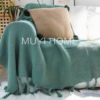 ZARA HOME - Muyihome ソフト ローゲージ フリンジ 大判 ブランケット