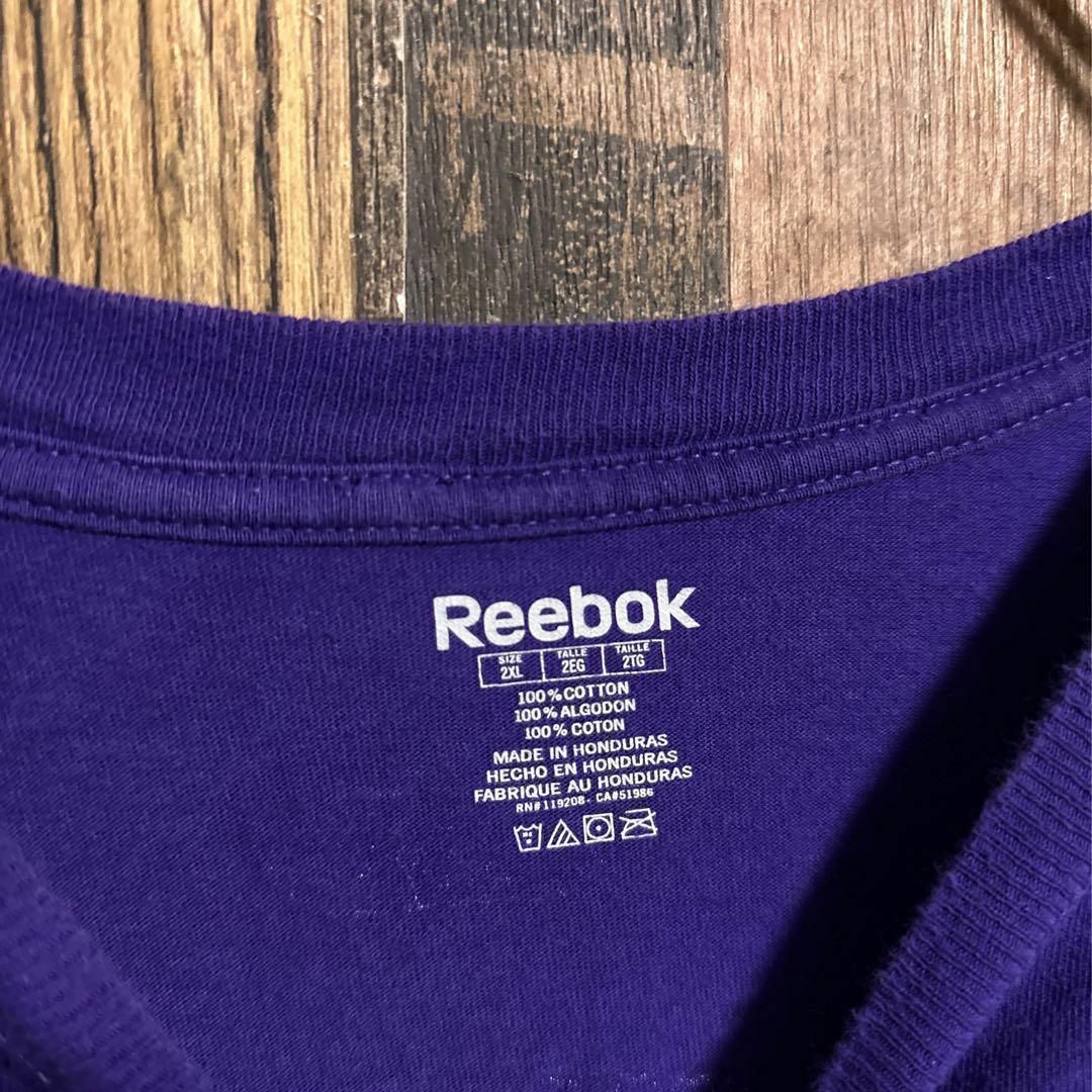 リーボック ミネソタ・バイキングス NFL Tシャツ 2XL パープル US