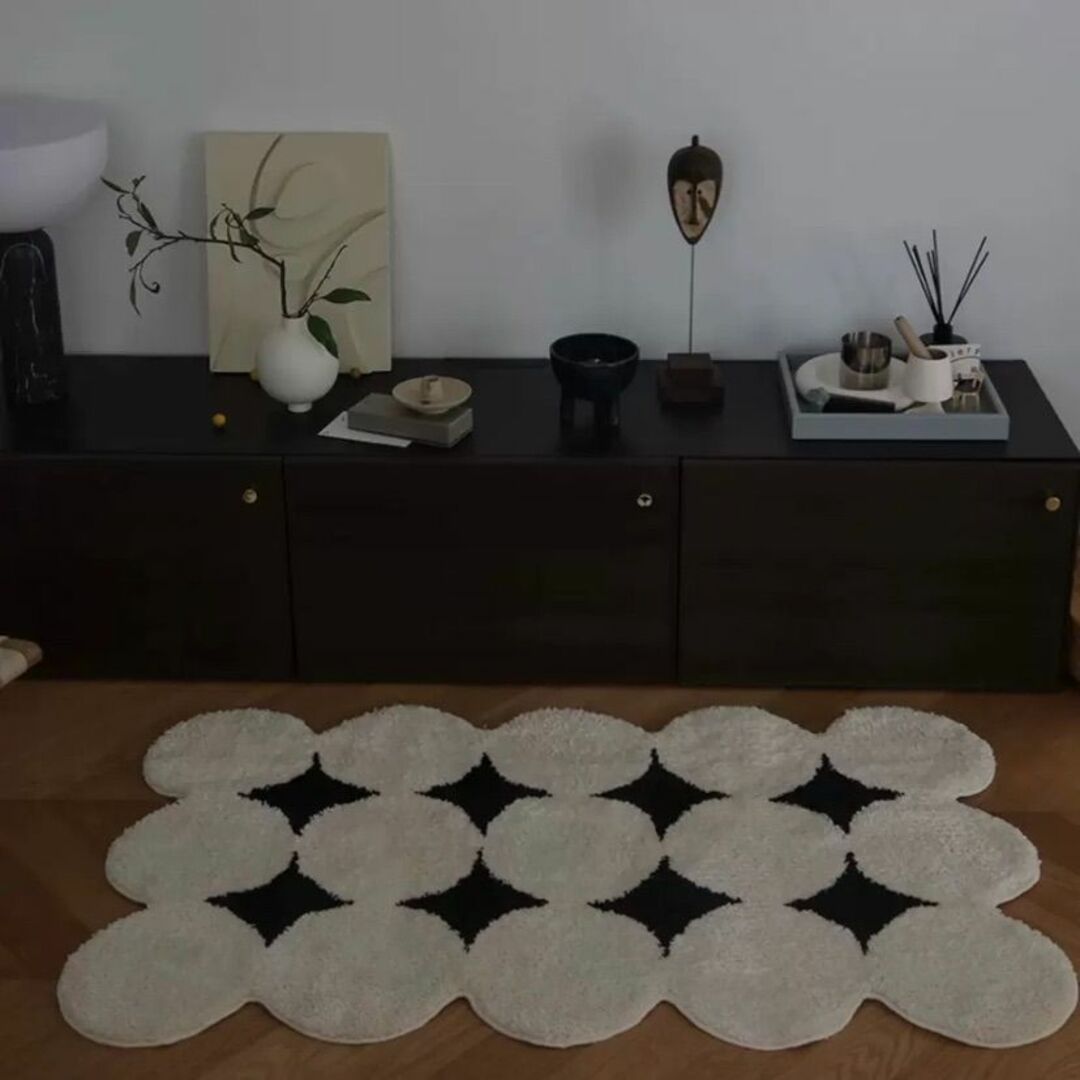 Niceone monotone art rug モノトーン アートラグ