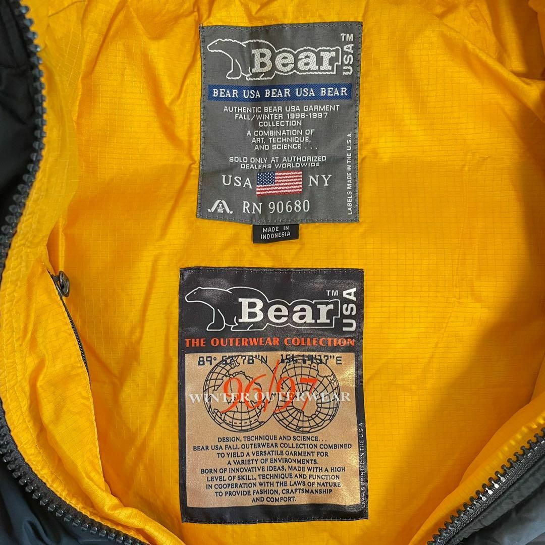 Bear USA   人気モデルベアー刺繍ロゴ入りリバーシブルダウン