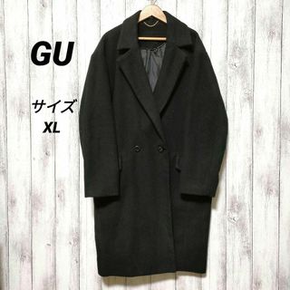 ジーユー】 GU チェスターコート (S) 黒 かわいい オシャレ❤︎-