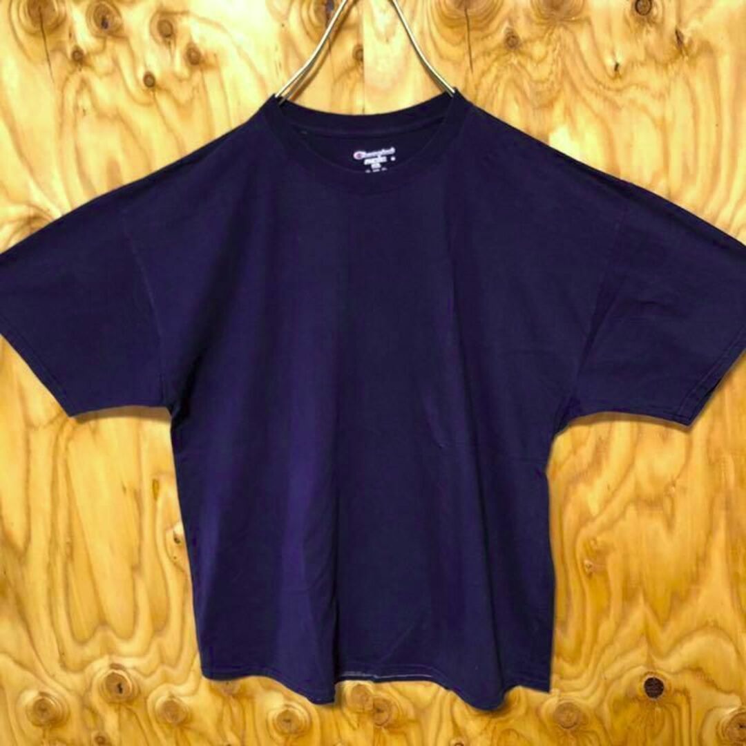無地 シンプル ネイビー チャンピオン USA 90s 半袖 Tシャツ 単色
