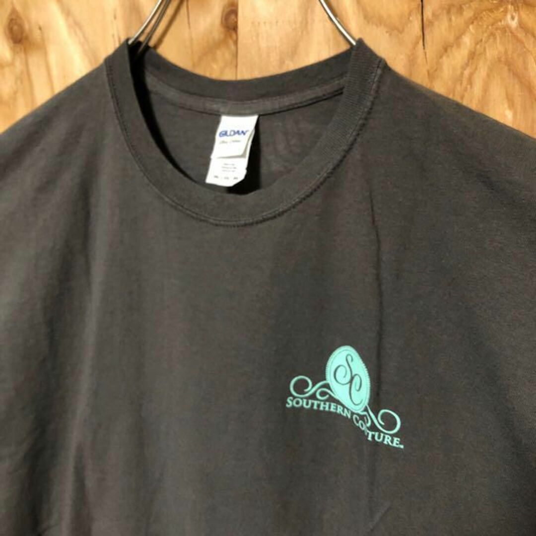 グレー バックプリント USA 90s 半袖 Tシャツ ワンポイント ゾウ 3