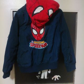 エイチアンドエム(H&M)のH＆M　スパイダーマン120　フード付（取り外し可能）ジャンパー　ジャケット(ジャケット/上着)