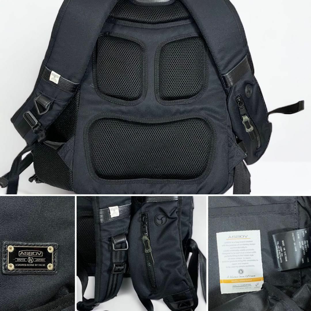 【美品】AS2OV アッソブ DAYPACK バッグパック ブラック 7