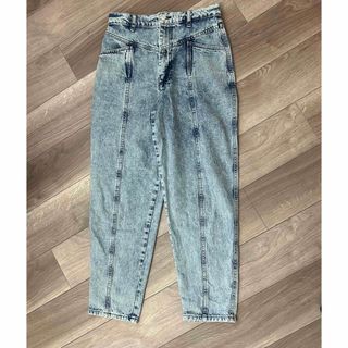 ザラ(ZARA)のZARA  ウォッシャブル　ハイウエスト　デニム　パンツ(デニム/ジーンズ)