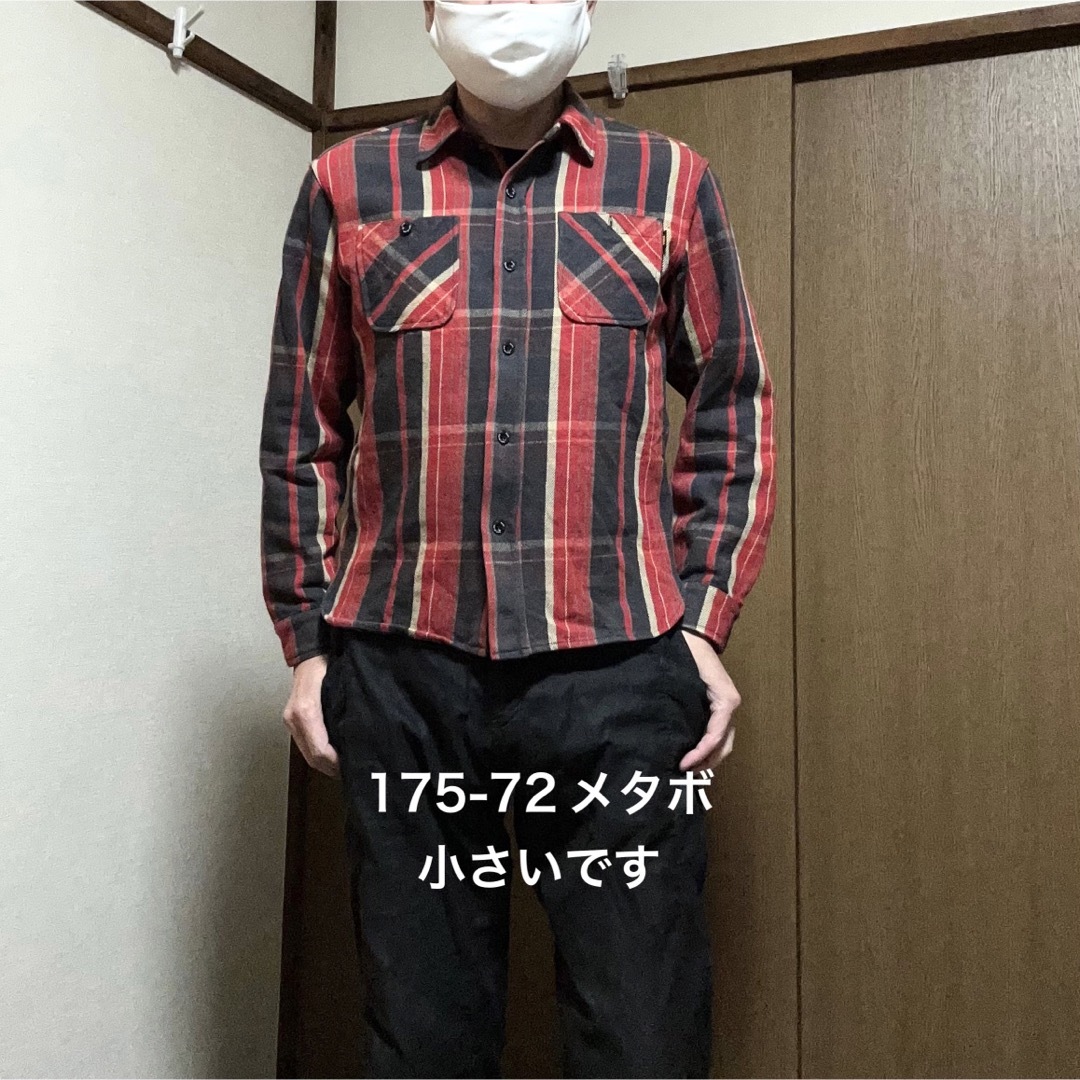 RATS - Mサイズ!日本製 RATS ラッツ 古着長袖ネルチェックシャツ