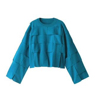 MAISON SPECIAL メゾンスペシャル ハンドバスケットニット ブルー