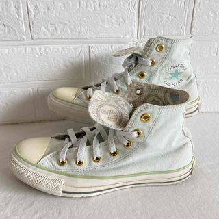 オールスター(ALL STAR（CONVERSE）)のコンバースオールスター　ライトブルー　白鳥宝石柄ハイカットスニーカー(スニーカー)