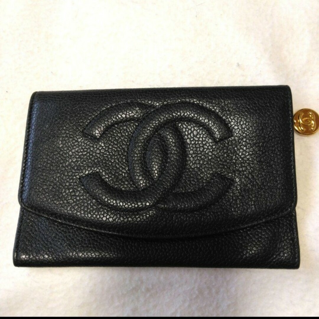 CHANEL  極美品   キャビアスキン 財布　カード入れ　小物入れ