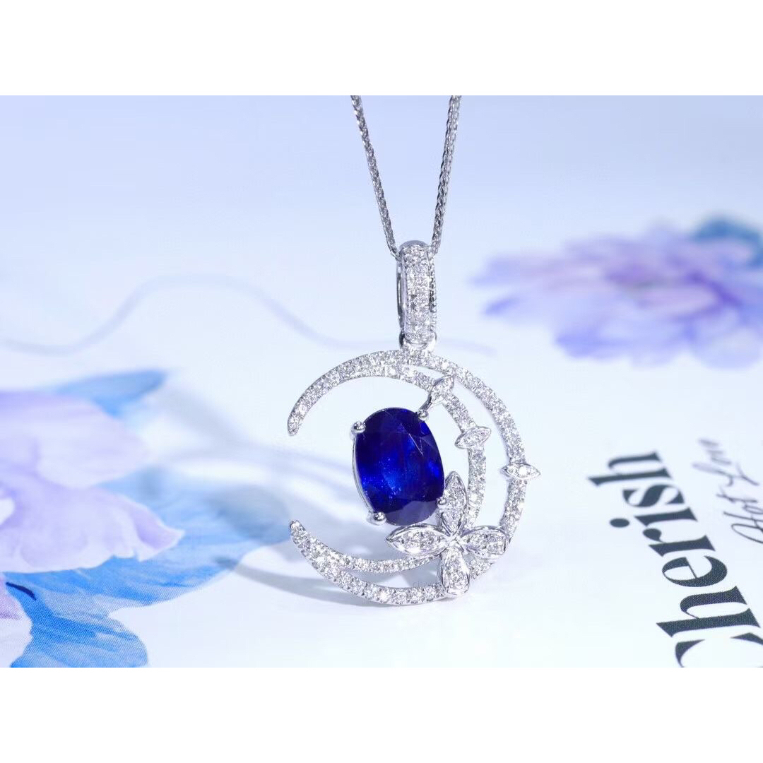 天然 ロイヤルブルーサファイア ダイヤ  ペンダントトップ1.06ct ¥