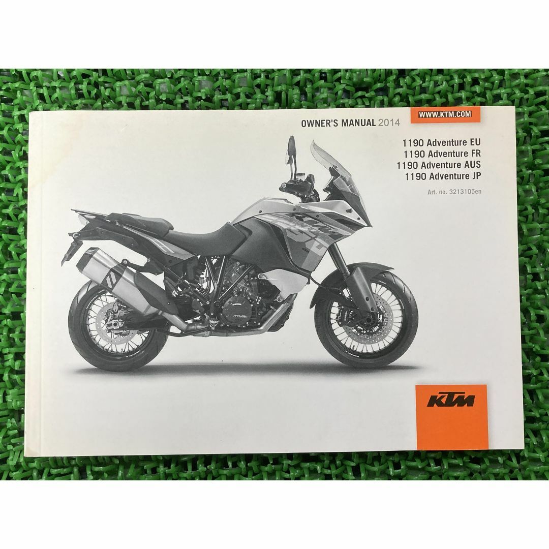 1190アドベンチャー 取扱説明書 KTM 正規  バイク 整備書 EU・FR・AUS・JPモデル 2014年 トルク記載 車検 整備情報:22293880