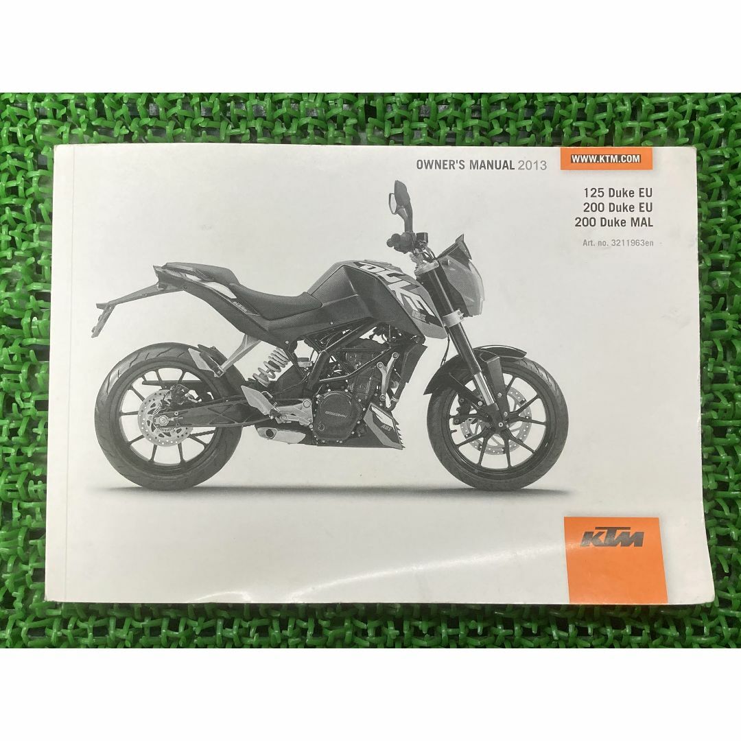 125デューク 200デューク 取扱説明書 KTM 正規  バイク 整備書 DukeEU DukeMAL 2013年モデル 車検 整備情報:22292739