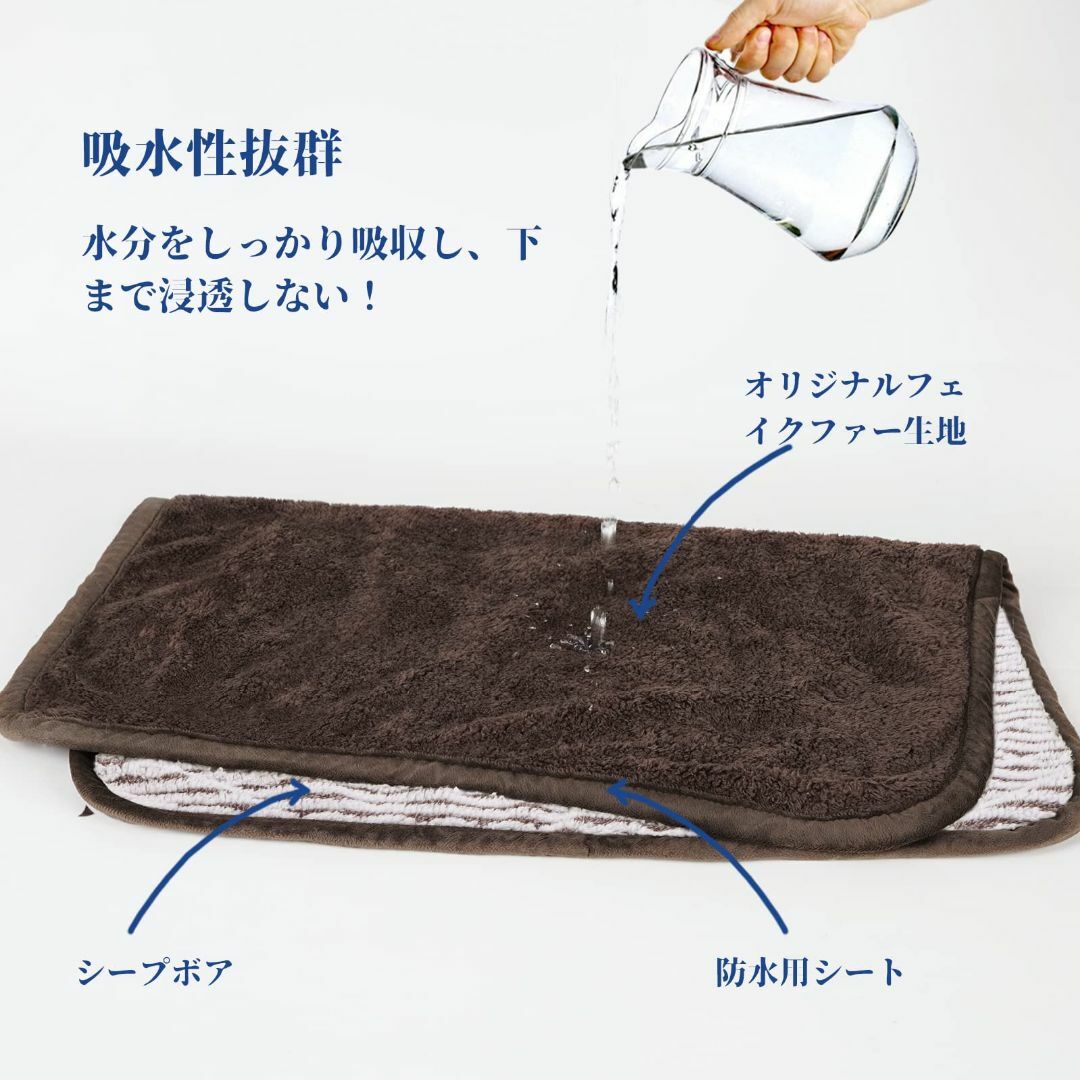 【色: ブラウン】ペット用 ブランケット 防水 毛布 ペット 防水マット 吸水性