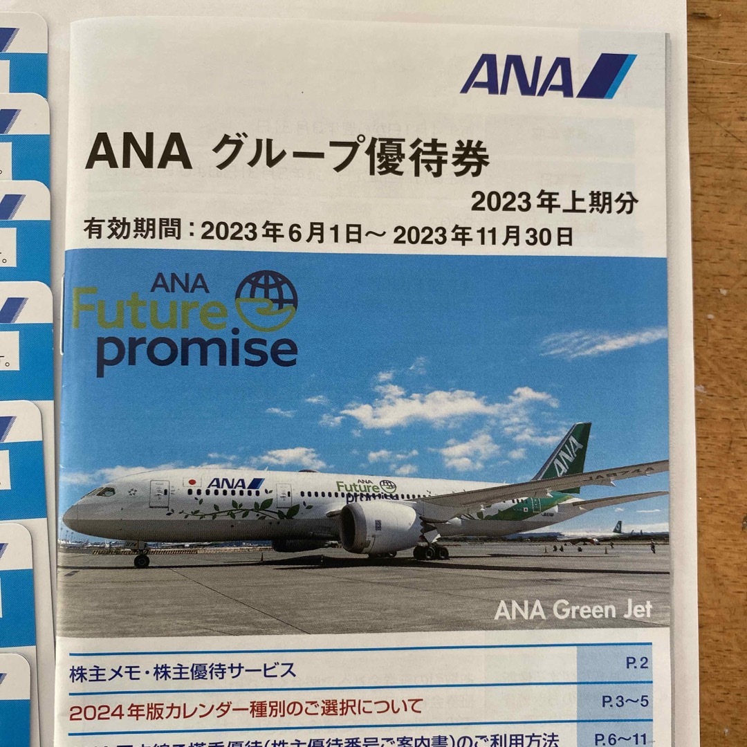 ANA(全日本空輸)(エーエヌエー(ゼンニッポンクウユ))のANA 株主優待 10枚 + 優待冊子 1冊 セット　匿名配送 チケットの乗車券/交通券(航空券)の商品写真