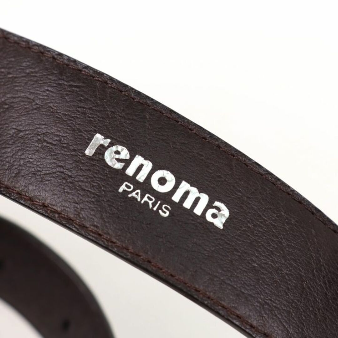 RENOMA(レノマ)のレノマ ベルト 未使用 牛革 レザー ピンバックル 日本製 本革 ブランド 小物 メンズ ブラウン renoma メンズのファッション小物(ベルト)の商品写真