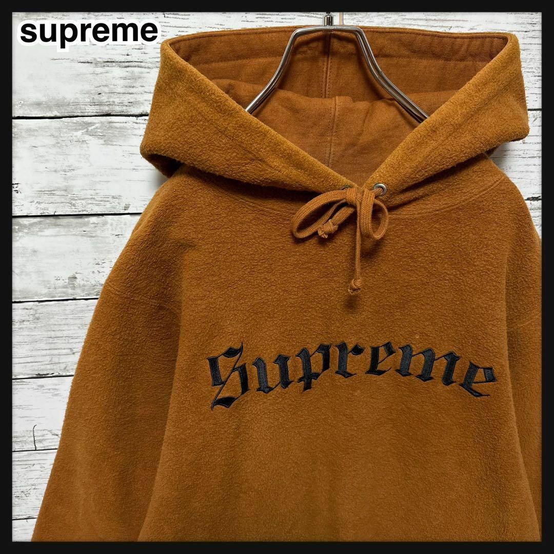 Supreme - 809【即完売モデル】シュプリーム☆刺繍ビッグロゴ ブラウン