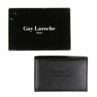 ギラロッシュ(Guy Laroche)のギ・ラロッシュ カードケース 未使用 名刺入れ ロゴ パスケース ブランド 小物 箱難有 メンズ ブラック Guy Laroche(名刺入れ/定期入れ)