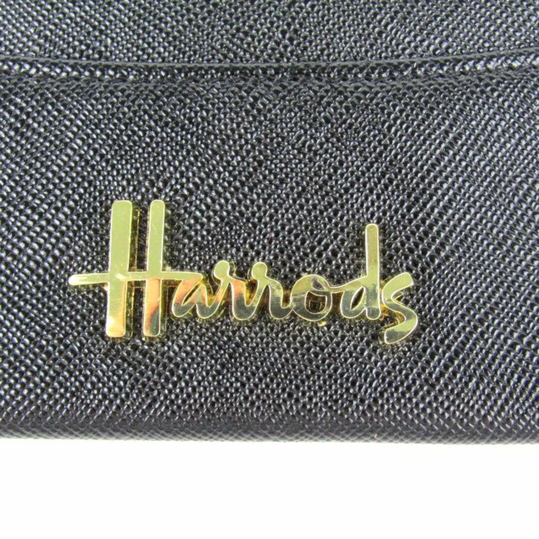 Harrods(ハロッズ)のハロッズ カードケース パスケース 定期入れ ロゴプレート ブランド 小物 黒 レディース ブラック Harrods レディースのファッション小物(名刺入れ/定期入れ)の商品写真