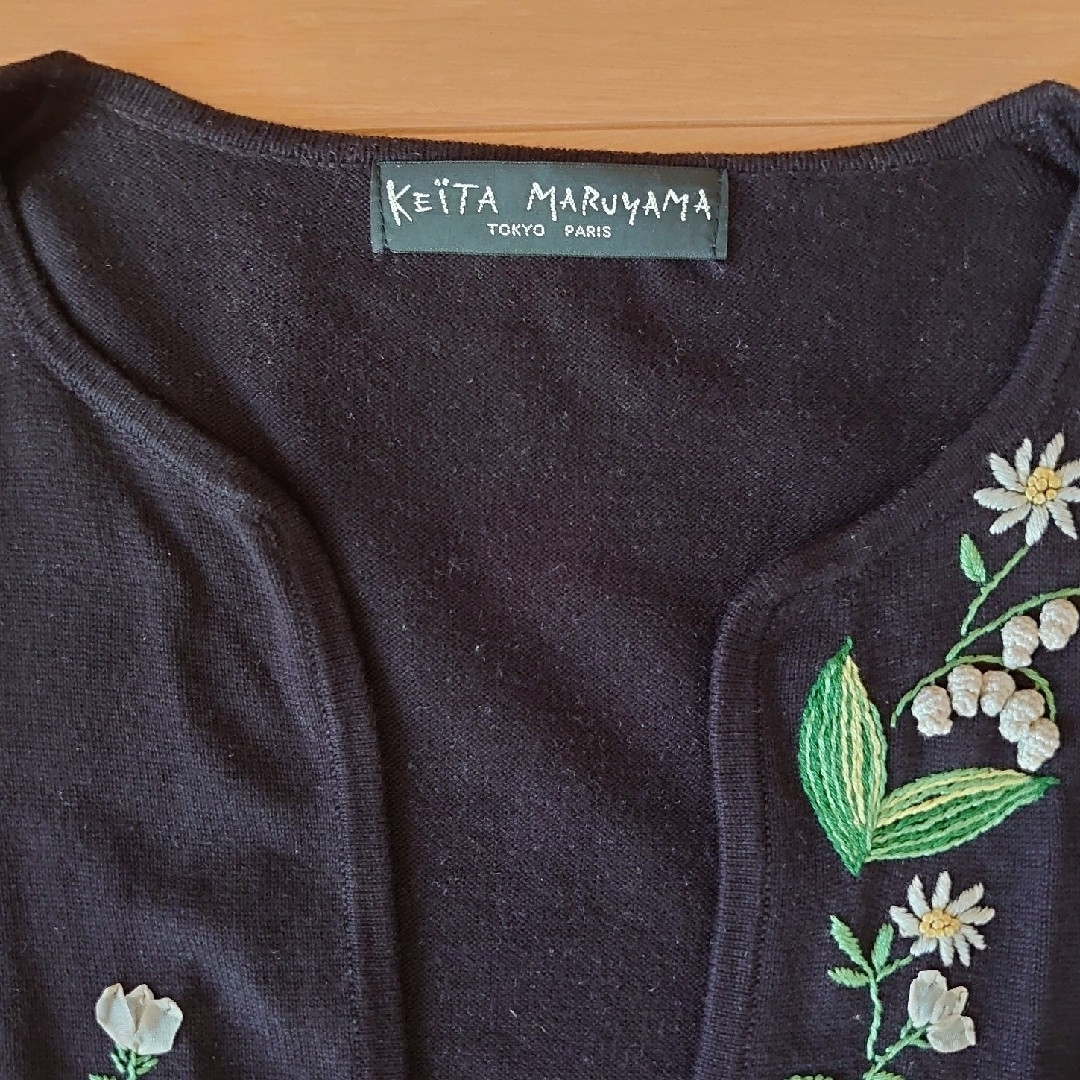 KEITA MARUYAMA TOKYO PARIS(ケイタマルヤマ)のケイタマルヤマ 刺繍 リボン カーディガン レディースのトップス(カーディガン)の商品写真