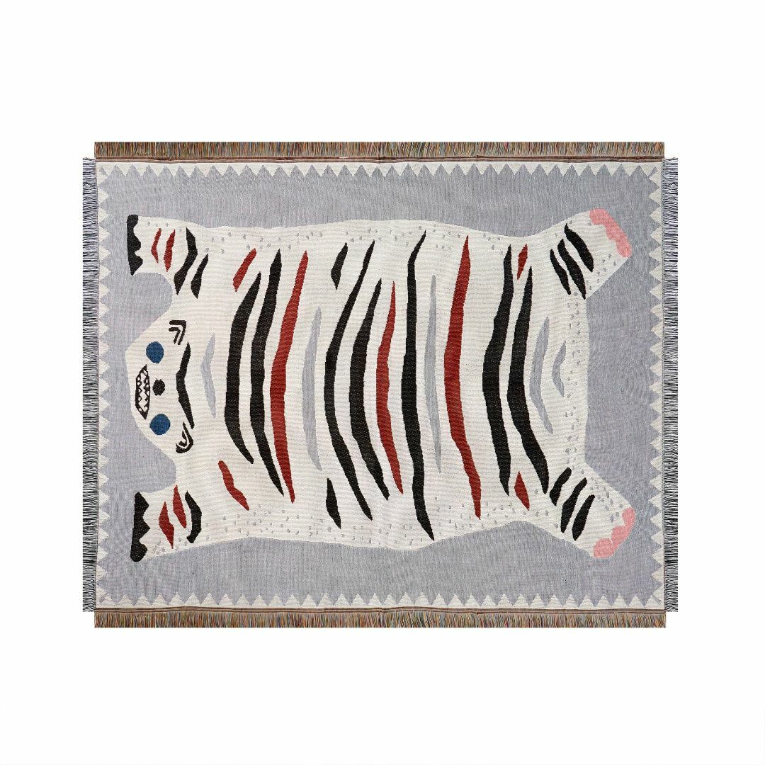 【色: 白虎】Peel Forest アメリカン雑貨 タイガー マルチカバー ラ