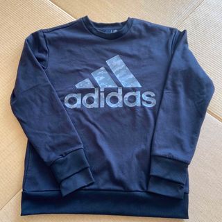 アディダス(adidas)のadidas アディダス　トレーナー　160cm 裏フリース　黒　美品(ウェア)