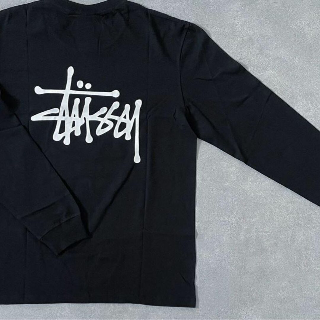 ステューシー⭐Lサイズ⭐BASIC STUSSY⭐ベイシック ロングTシャツ 白-