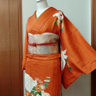 縁」150ｃｍ～156ｃｍ 金銀彩染 刺繍柄 訪問着 正絹 Ｐ９５７の通販