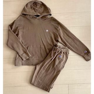 チャンピオン(Champion)のChampion チャンピオン スウェット パーカー 上下セットアップ  モカ(Tシャツ/カットソー)