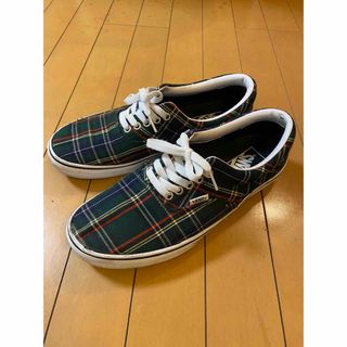 ヴァンズ(VANS)の着用数回vansデッキシューズスリッポンエラ27.5タータンチェック柄(スニーカー)