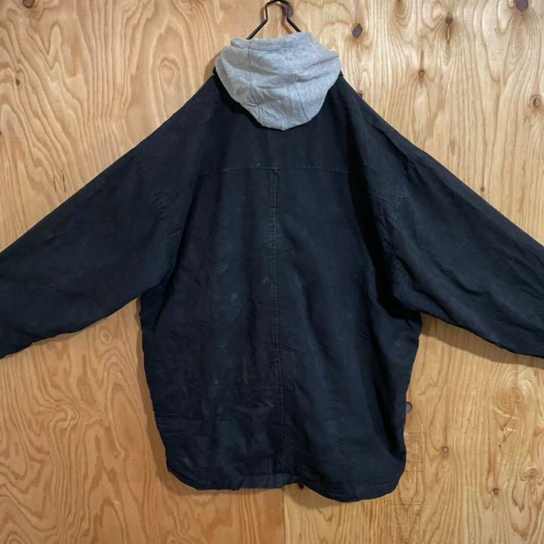 ディッキーズ フーデットシャツジャケット ロゴ USA 90s フード 黒