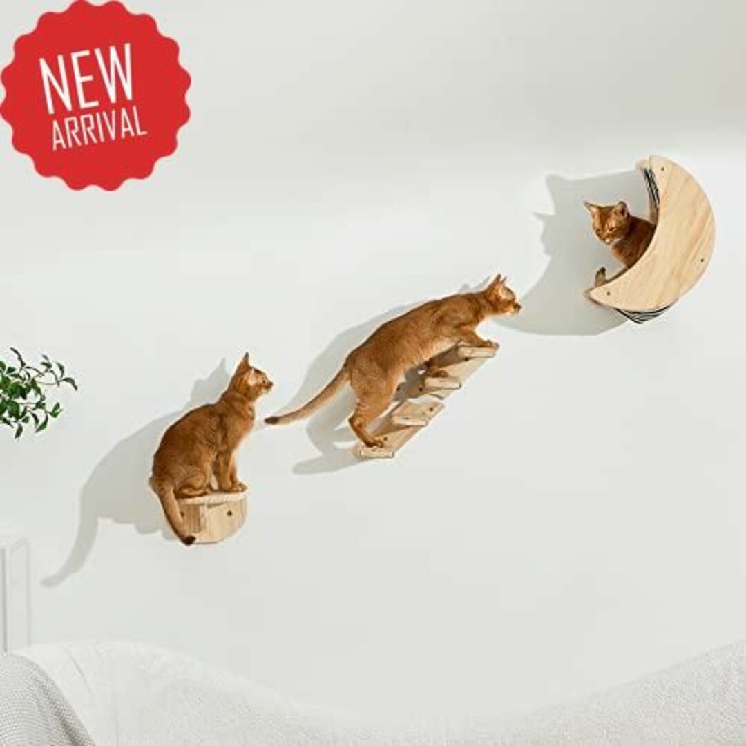 猫 壁棚 取り付け家具 - 猫 クライミング 棚 猫 壁 散歩  管26Rw