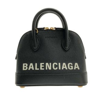 ほぼ未使用 袋付 BALENCIAGA バレンシアガ ペーパー B4 レザー 本革 2way ハンドバッグ ミニ トートバッグ ショルダーバッグ 黒 30148