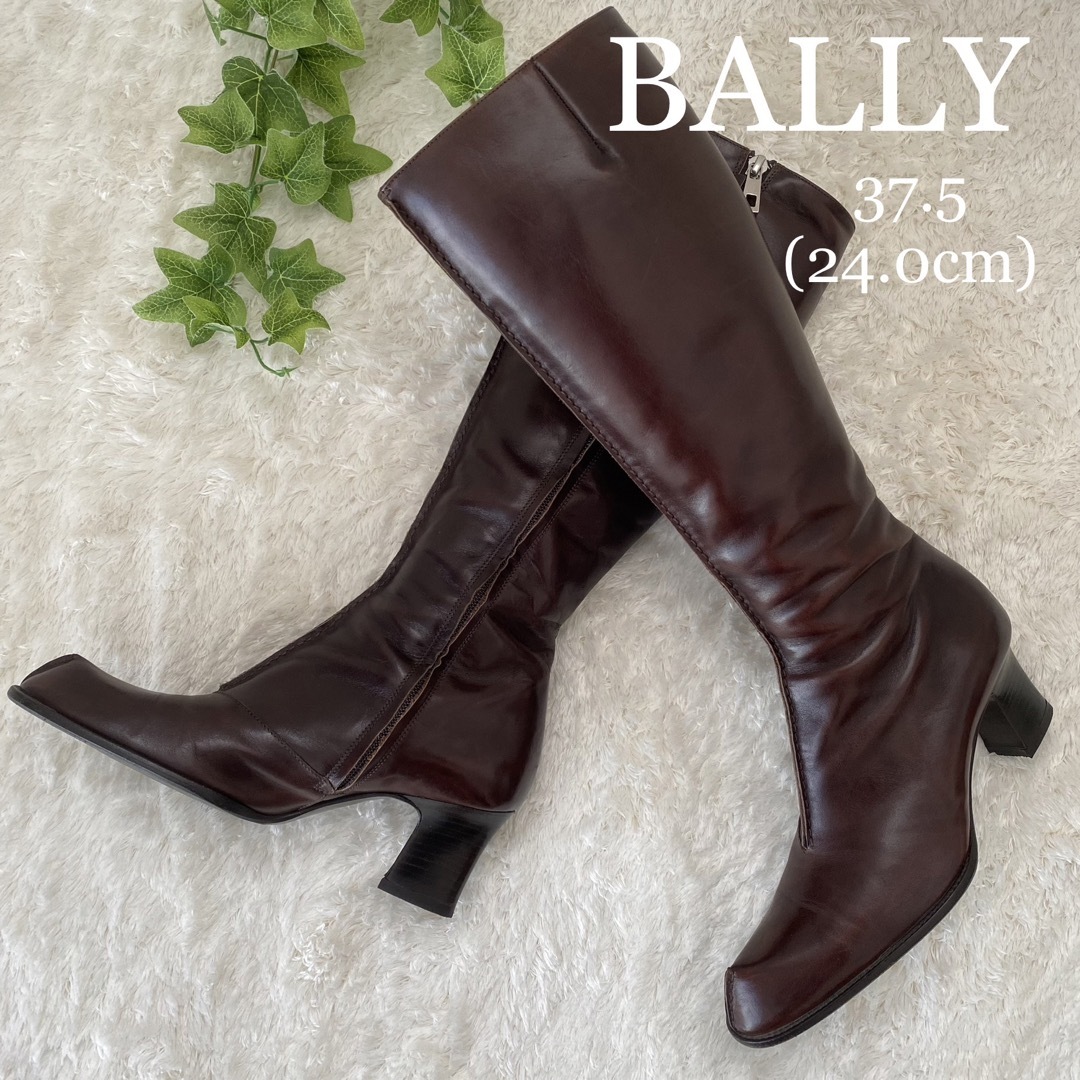 BALLY バリー ロングブーツ サイドジップ ヒールブーツ レザー 37.5 | フリマアプリ ラクマ