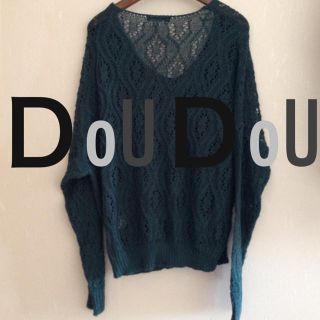 ドゥドゥ(DouDou)のＤoUＤoU レースニット(ニット/セーター)