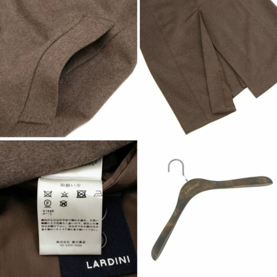 LARDINI(ラルディーニ)のseedさん専用　LARDINIカシミア100％　ダブルチェスター　ブラウン メンズのジャケット/アウター(チェスターコート)の商品写真