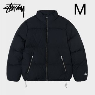 極希少 STUSSY ステューシー ダウンジャケット 総柄 ブラック-