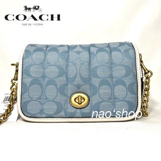 コーチ(COACH)の【新品】COACH コーチ ディンキー シグネチャー シャンブレー キルティング(ショルダーバッグ)