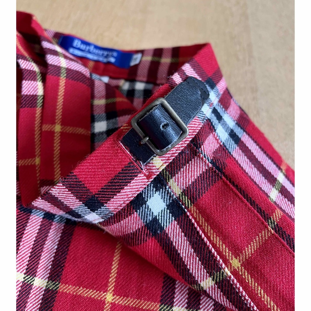 BURBERRY BLUE LABEL(バーバリーブルーレーベル)の美品　Burberry Blue label プリーツスカート　赤 レディースのスカート(ひざ丈スカート)の商品写真