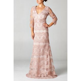 タダシショウジ(TADASHI SHOJI)の新品 USAロングドレスOLD ROSE S(ロングドレス)