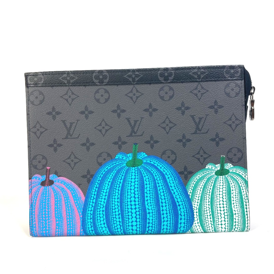 LOUIS VUITTON(ルイヴィトン)のルイヴィトン LOUIS VUITTON ポシェット ヴォワイヤージュ M81973 モノグラムエクリプス LV×YK 草間彌生 クラッチバッグ モノグラムエクリプスキャンバス グレー 新品同様 メンズのバッグ(セカンドバッグ/クラッチバッグ)の商品写真