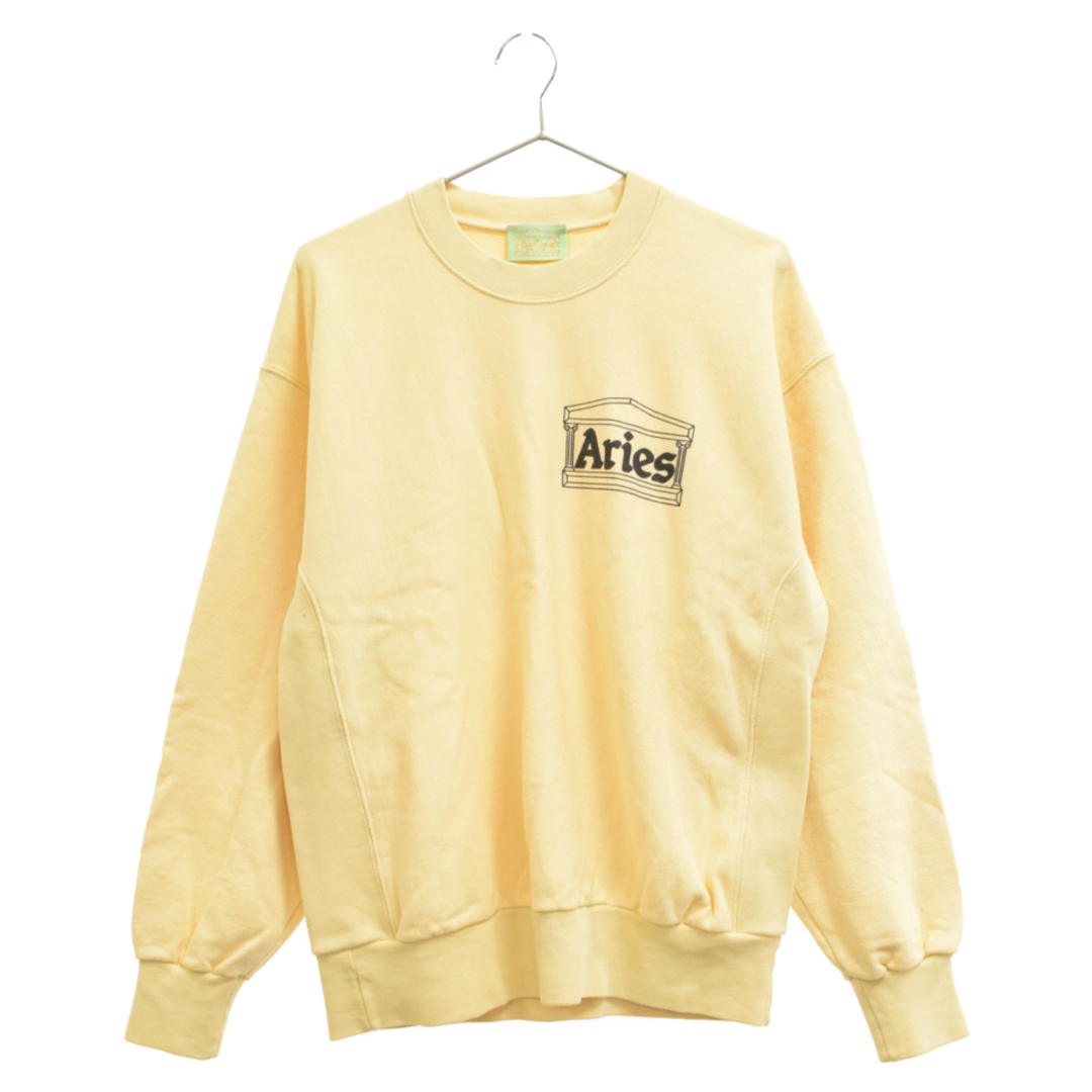 Aries アリエス LOGO PRINT CREW NECK SWEAT SHIRTS ロゴプリント クルーネック スウェットシャツ トレーナー イエロー