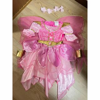 ハロウィン　コスプレ　子供　妖精　ピンク　ドレス　110 120(衣装一式)