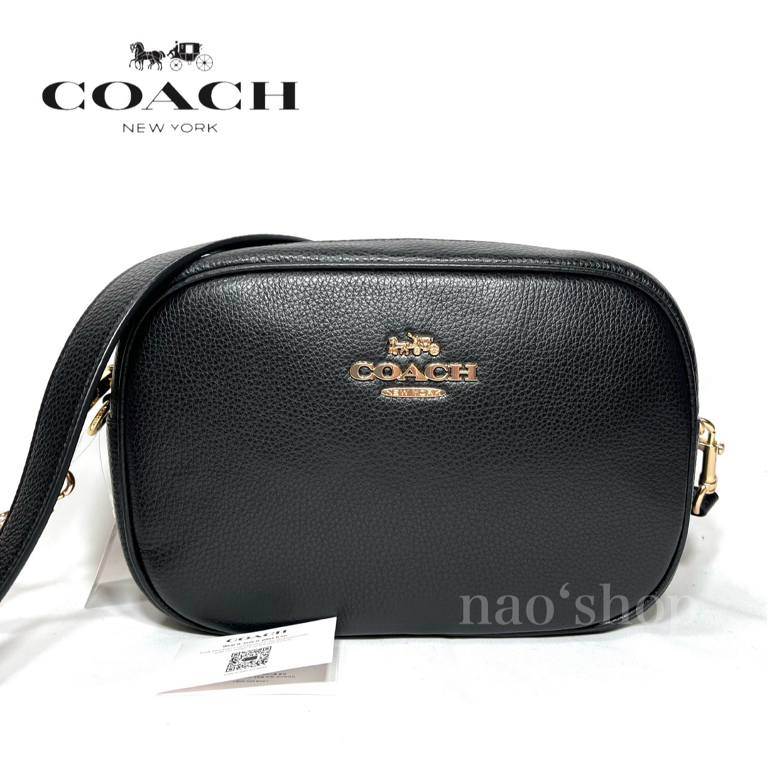 ジップ開閉裏地付き新品タグ付き★コーチ  COACH ジェイミー カメラ バッグ  ブラック