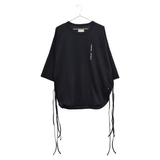 シャリーフ(SHAREEF)のSHAREEF シャリーフ 22SS GEORGETTE JQ SIDE SLIT BIG-T 22535028 フリンジ 半袖Tシャツ ネイビー(Tシャツ/カットソー(半袖/袖なし))