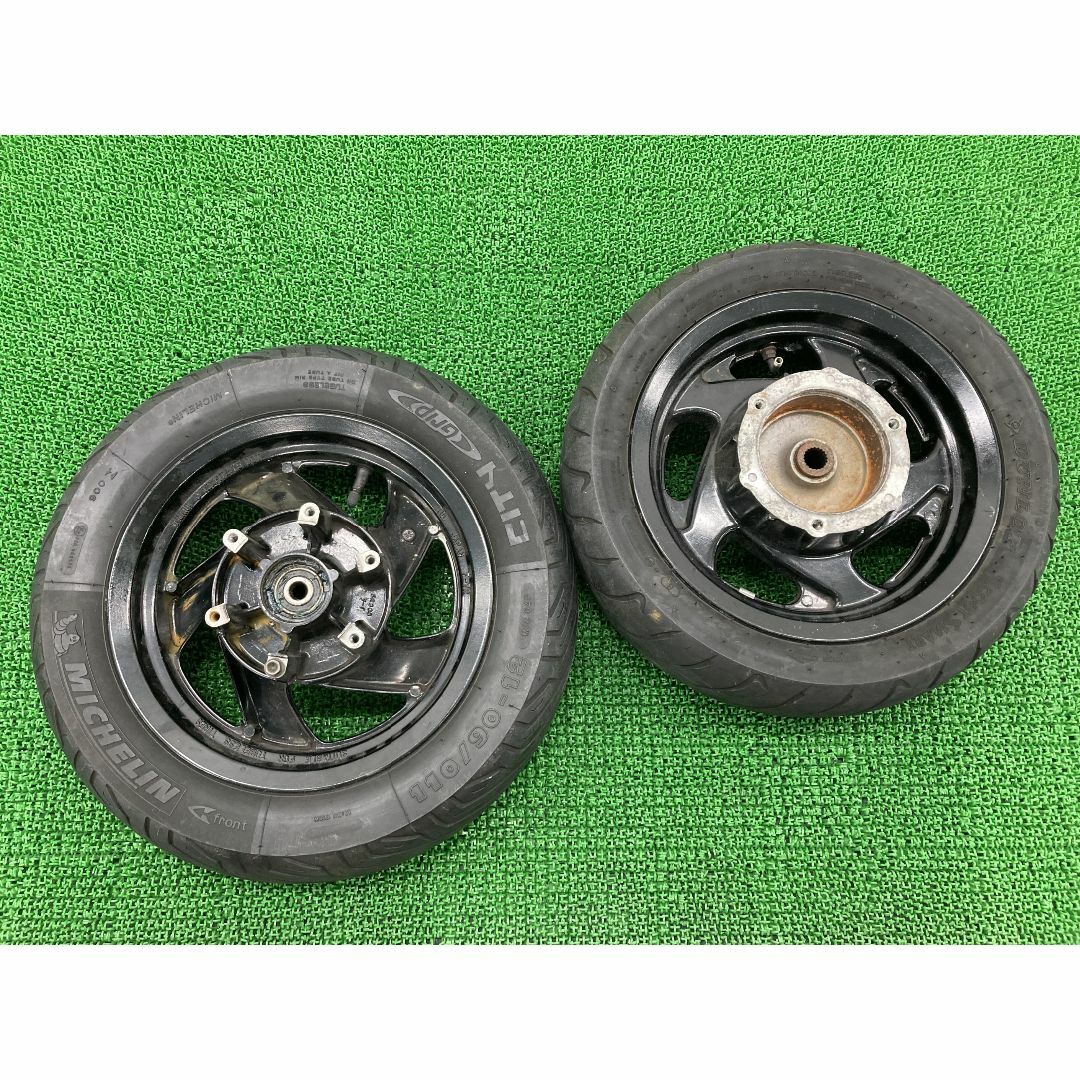 マジェスティ250 ホイール 前後 黒 5RB/5GM ヤマハ 純正  バイク 部品 SG03J 5RB 5GM フロントホイール リアホイール コケキズ無し 車検 Genuine:22220477