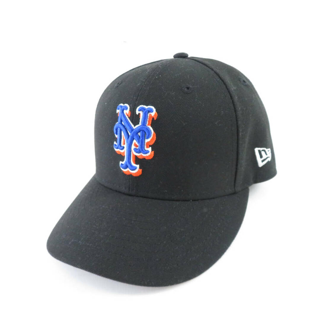 美品 NEW ERA ニューエラ Pre-Curved 59FIFTY MLB Rear Embroidery New York METS ベースボールキャップ 7(55.8cm) ポリエステル 6パネル 帽子 MLB メッツ 野球 メンズ AU2200C