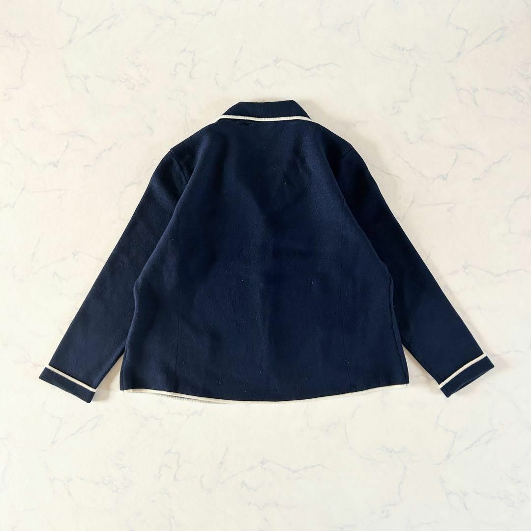 【美品】3X ローレンラルフローレン ニットジャケット ネイビー ワッペン 王冠 1